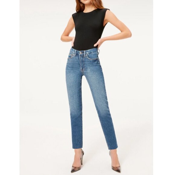 NEW W/TAGS - Good American Classic Slim Straight Jeans - Picture 1 of 7